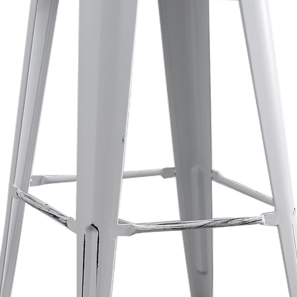 English Elm Backless Steel Bar Stools Set of 2 Industrial Coastal Distressed Finish for Kitchen Islands B347P444220