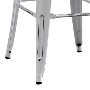 English Elm Backless Steel Bar Stools Set of 2 Industrial Coastal Distressed Finish for Kitchen Islands B347P444220