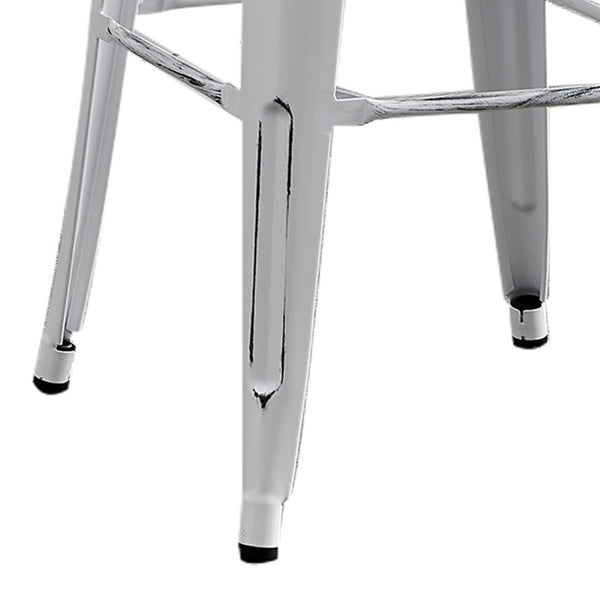 English Elm Backless Steel Bar Stools Set of 2 Industrial Coastal Distressed Finish for Kitchen Islands B347P444220