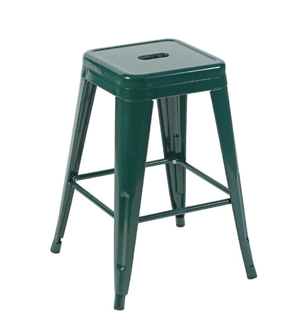 English Elm 24 Inch Backless Metal Counter Stools Set of 4 Rust Resistant Kitchen Island Seating B347P471108