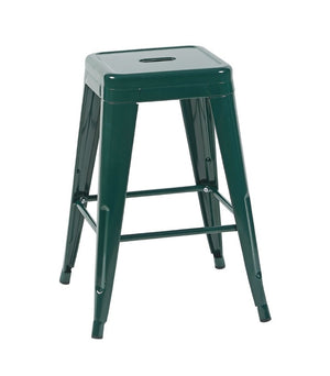 English Elm 24 Inch Backless Metal Counter Stools Set of 4 Rust Resistant Kitchen Island Seating B347P471108