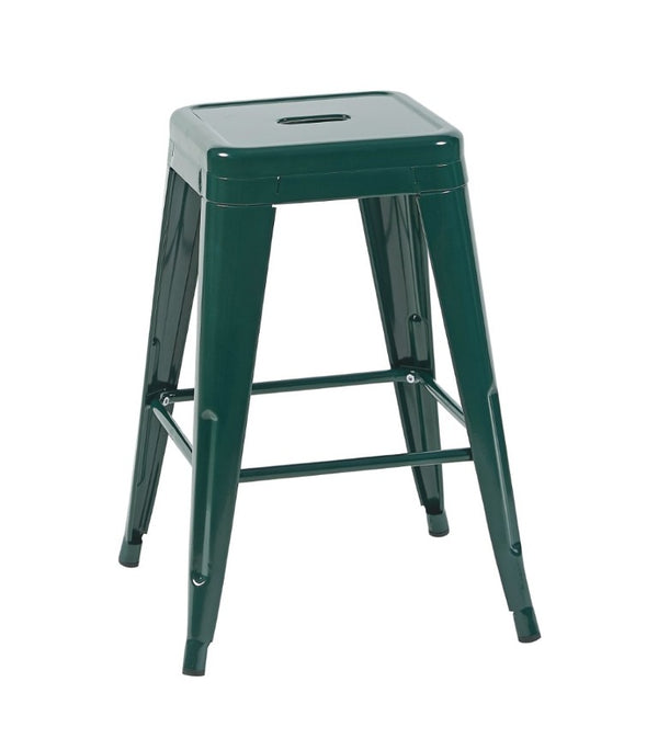 English Elm 24 Inch Backless Metal Counter Stools Set of 4 Rust Resistant Kitchen Island Seating B347P471108