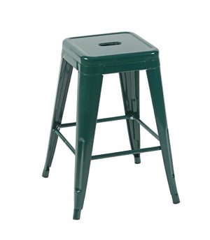 English Elm 24 Inch Backless Metal Counter Stools Set of 4 Rust Resistant Kitchen Island Seating B347P471108