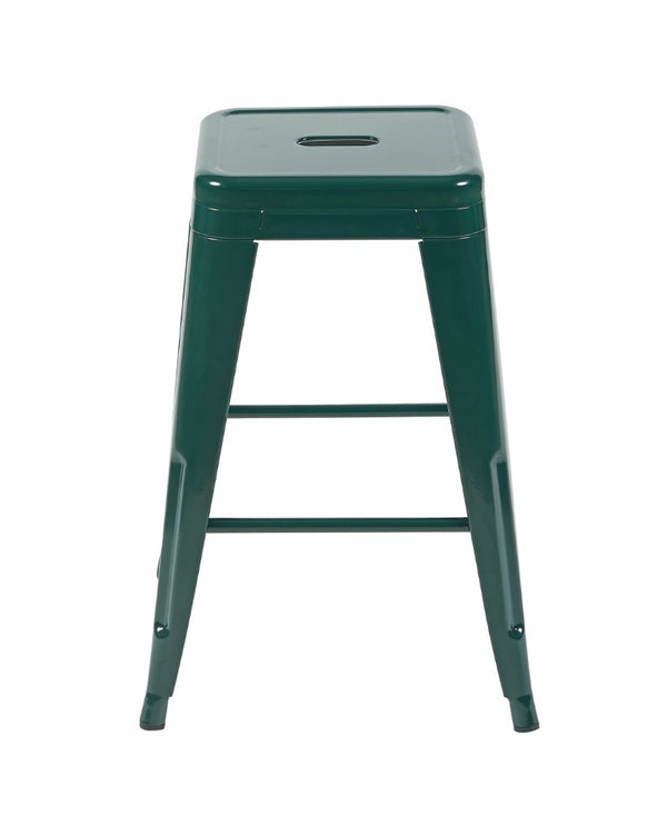 English Elm 24 Inch Backless Metal Counter Stools Set of 4 Rust Resistant Kitchen Island Seating B347P471108
