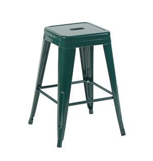 English Elm 24 Inch Backless Metal Counter Stools Set of 4 Rust Resistant Kitchen Island Seating B347P471108
