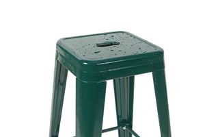English Elm 24 Inch Backless Metal Counter Stools Set of 4 Rust Resistant Kitchen Island Seating B347P471108