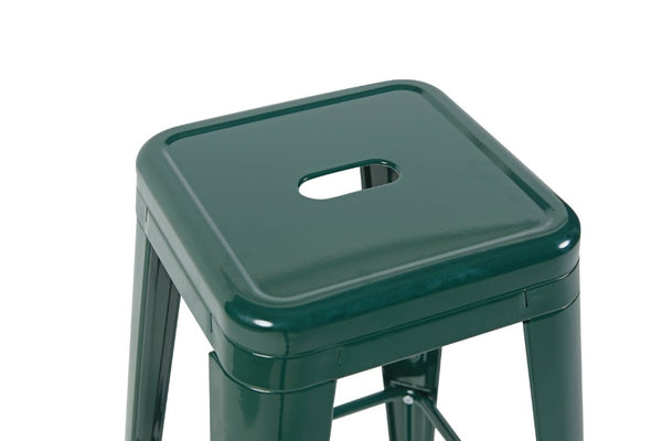 English Elm 24 Inch Backless Metal Counter Stools Set of 4 Rust Resistant Kitchen Island Seating B347P471108