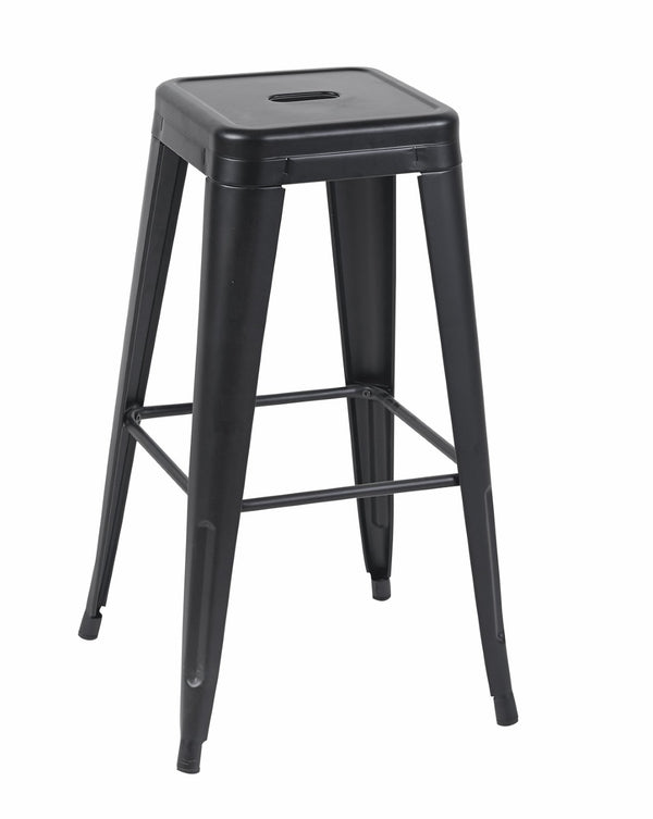 English Elm 30 Inch Backless Metal Counter Stools Set of 2 Industrial Kitchen Island Seating Matte Black B347P471150