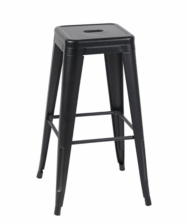 English Elm 30 Inch Backless Metal Counter Stools Set of 2 Industrial Kitchen Island Seating Matte Black B347P471150