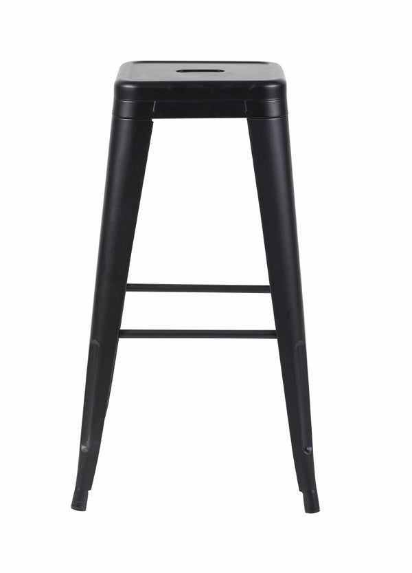 English Elm 30 Inch Backless Metal Counter Stools Set of 2 Industrial Kitchen Island Seating Matte Black B347P471150
