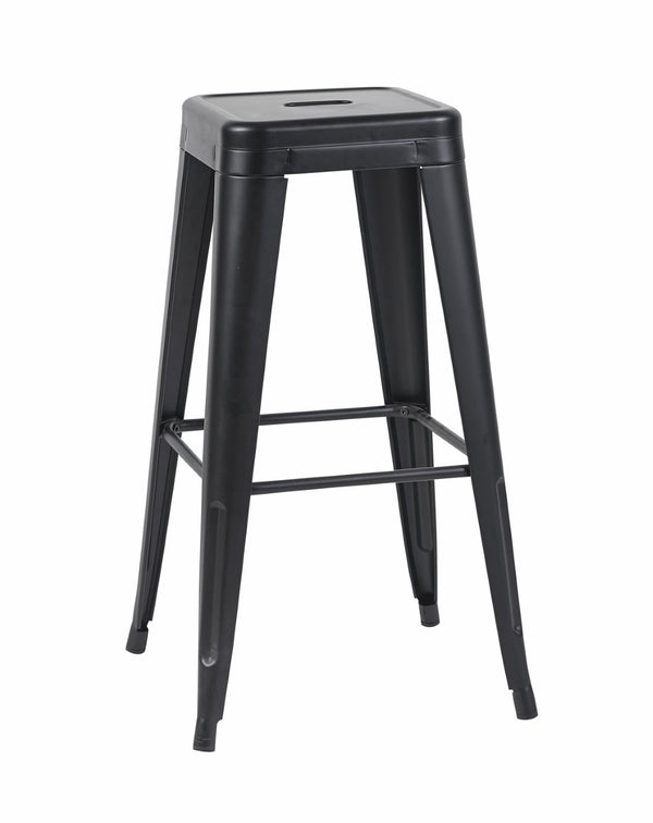 English Elm 30 Inch Backless Metal Counter Stools Set of 2 Industrial Kitchen Island Seating Matte Black B347P471150