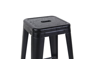 English Elm 30 Inch Backless Metal Counter Stools Set of 2 Industrial Kitchen Island Seating Matte Black B347P471150