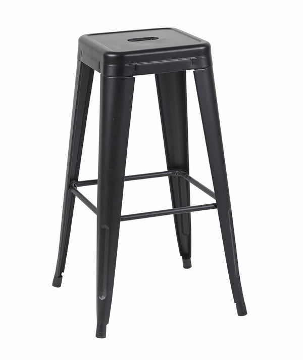 English Elm 30 Inch Backless Metal Counter Stools Set of 2 Industrial Kitchen Island Seating Matte Black B347P471150