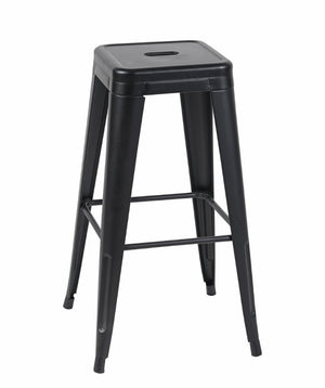 English Elm 30 Inch Backless Metal Counter Stools Set of 4 for Kitchen Island Bar or Cafe Matte Black B347P471171