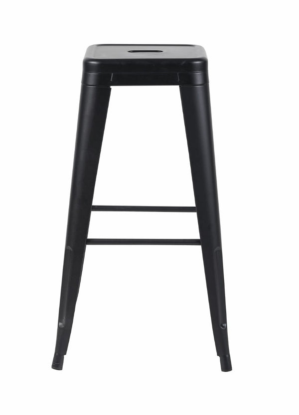 English Elm 30 Inch Backless Metal Counter Stools Set of 4 for Kitchen Island Bar or Cafe Matte Black B347P471171
