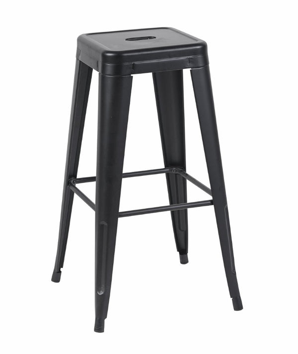 English Elm 30 Inch Backless Metal Counter Stools Set of 4 for Kitchen Island Bar or Cafe Matte Black B347P471171