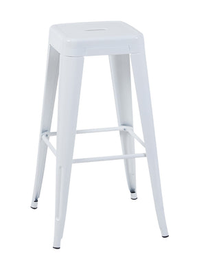English Elm 30 Inch Backless Metal Counter Stools Set of 2 Industrial Kitchen Island Seating White B347P471182