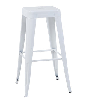 English Elm 30 Inch Backless Metal Counter Stools Set of 2 Industrial Kitchen Island Seating White B347P471182