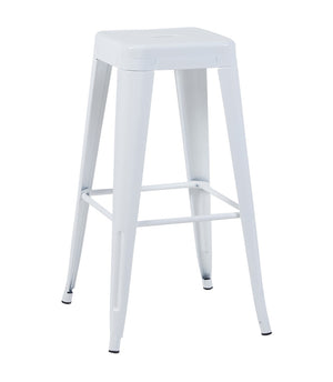 English Elm 30 Inch Backless Metal Counter Stools Set of 2 Industrial Kitchen Island Seating White B347P471182