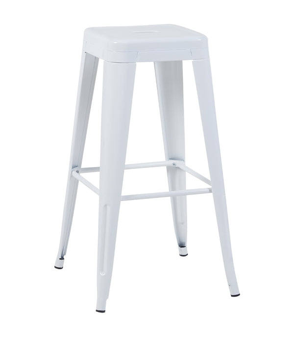 English Elm 30 Inch Backless Metal Counter Stools Set of 2 Industrial Kitchen Island Seating White B347P471182