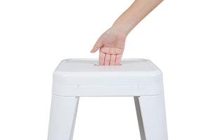 English Elm 30 Inch Backless Metal Counter Stools Set of 4 for Kitchen Island Bar or Cafe White B347P471183