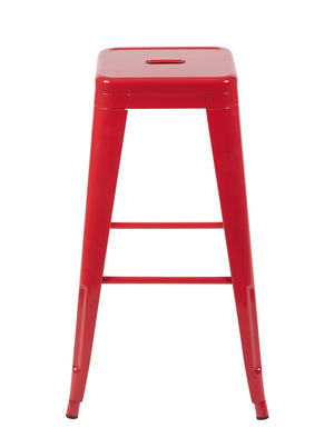 English Elm 30 Inch Backless Metal Counter Stools Set of 2 Industrial Kitchen Island Seating Red B347P472292