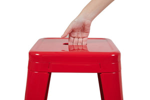 English Elm 30 Inch Backless Metal Counter Stools Set of 4 for Kitchen Island Bar or Cafe Red B347P472295