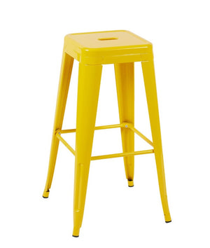 English Elm 30 Inch Backless Metal Counter Stools Set of 4 for Kitchen Island Bar or Cafe Yellow B347P472298
