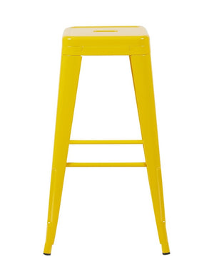 English Elm 30 Inch Backless Metal Counter Stools Set of 4 for Kitchen Island Bar or Cafe Yellow B347P472298