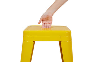 English Elm 30 Inch Backless Metal Counter Stools Set of 4 for Kitchen Island Bar or Cafe Yellow B347P472298