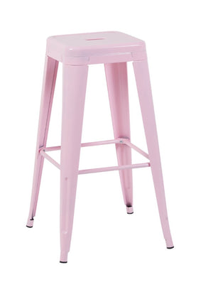 English Elm 30 Inch Backless Metal Counter Stools Set of 4 for Kitchen Island Bar or Cafe Pink B347P472301