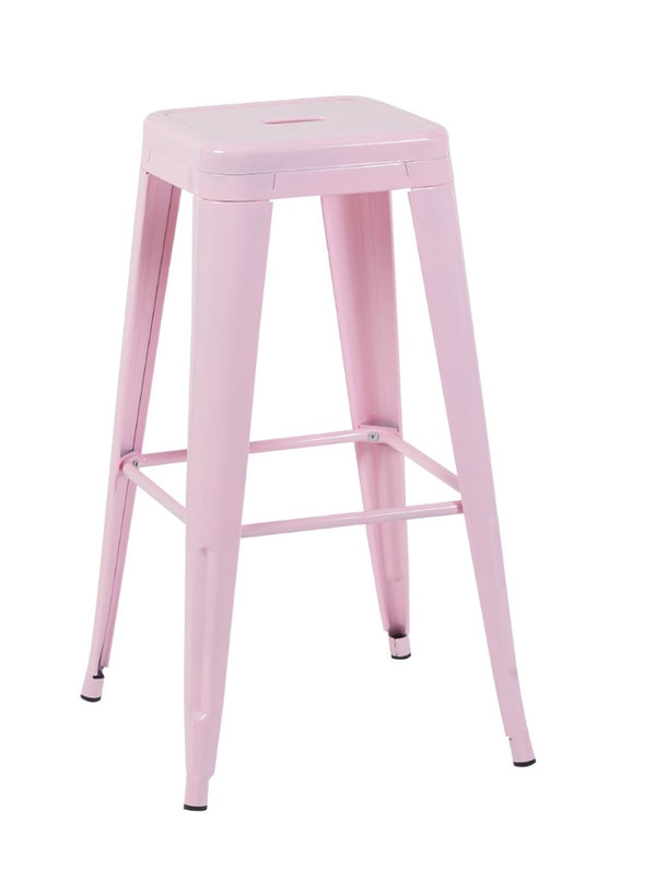 English Elm 30 Inch Backless Metal Counter Stools Set of 4 for Kitchen Island Bar or Cafe Pink B347P472301