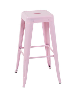 English Elm 30 Inch Backless Metal Counter Stools Set of 4 for Kitchen Island Bar or Cafe Pink B347P472301