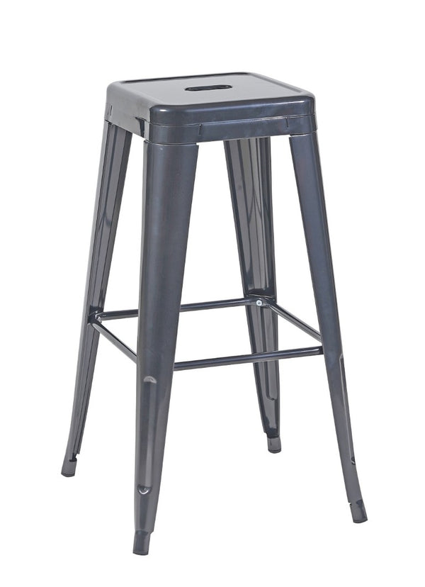 English Elm 30 Inch Backless Metal Counter Stools Set of 4 for Kitchen Island Bar or Cafe Gray B347P472313