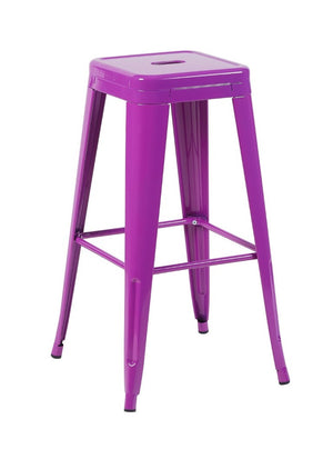 English Elm 30 Inch Backless Metal Counter Stools Set of 4 for Kitchen Island Bar or Cafe Purple B347P472315