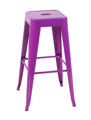 English Elm 30 Inch Backless Metal Counter Stools Set of 4 for Kitchen Island Bar or Cafe Purple B347P472315