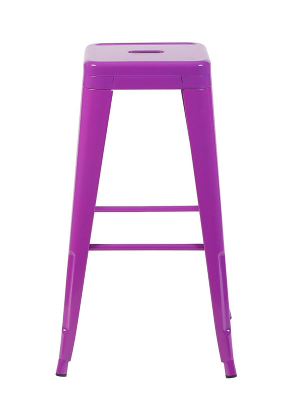 English Elm 30 Inch Backless Metal Counter Stools Set of 4 for Kitchen Island Bar or Cafe Purple B347P472315