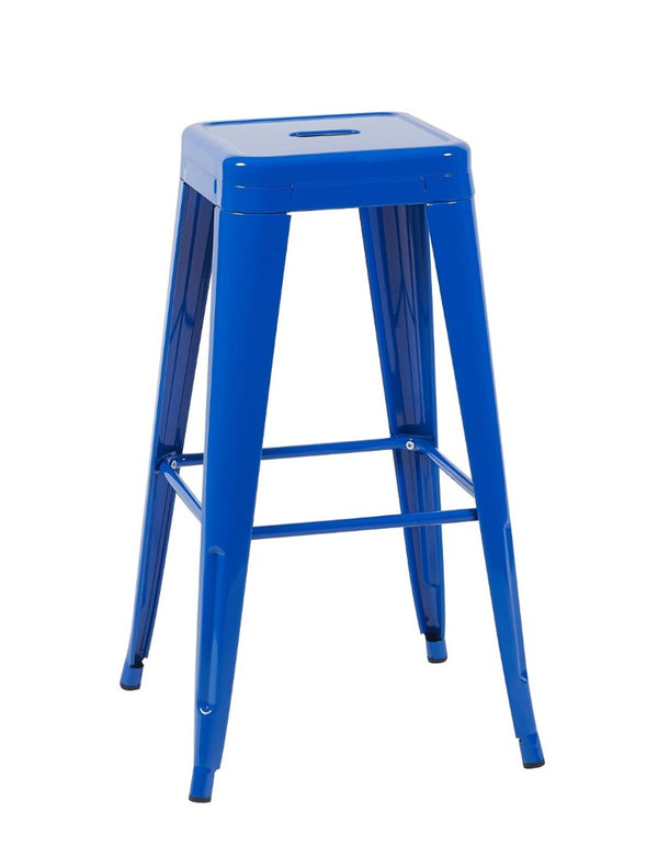 English Elm 30 Inch Backless Metal Counter Stools Set of 4 for Kitchen Island Bar or Cafe Blue B347P472317