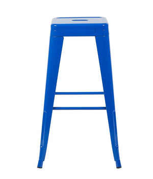 English Elm 30 Inch Backless Metal Counter Stools Set of 4 for Kitchen Island Bar or Cafe Blue B347P472317