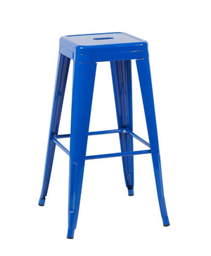 English Elm 30 Inch Backless Metal Counter Stools Set of 4 for Kitchen Island Bar or Cafe Blue B347P472317