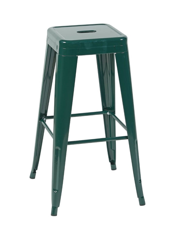 English Elm 30 Inch Backless Metal Counter Stools Set of 4 for Kitchen Island Bar or Cafe Green B347P472321