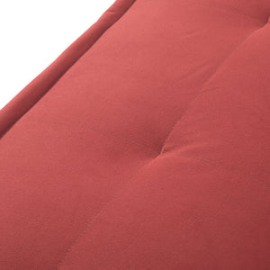 English Elm Convertible Futon Sofa Bed Faux Suede Upholstered Reclining Couch for Studio Apartments Red B347P505243