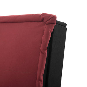 English Elm Convertible Futon Sofa Bed Faux Suede Upholstered Reclining Couch for Studio Apartments Red B347P505243