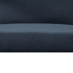 English Elm 26.8 Inch Linen Blend Accent Chair Metal Frame High Density Foam Padded Armchair for Living Room Blue B347P507305