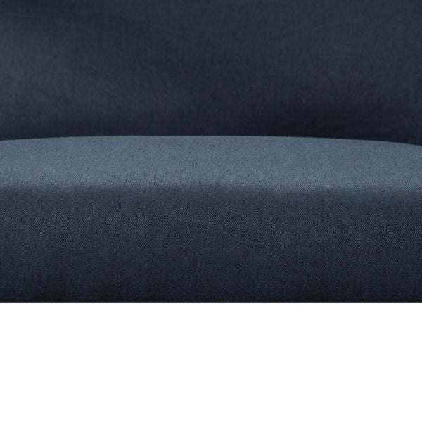 English Elm 26.8 Inch Linen Blend Accent Chair Metal Frame High Density Foam Padded Armchair for Living Room Blue B347P507305