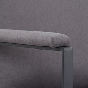 English Elm 26.8 Inch Linen Blend Accent Chair Metal Frame High Density Foam Padded Armchair for Living Room Grey B347P507321