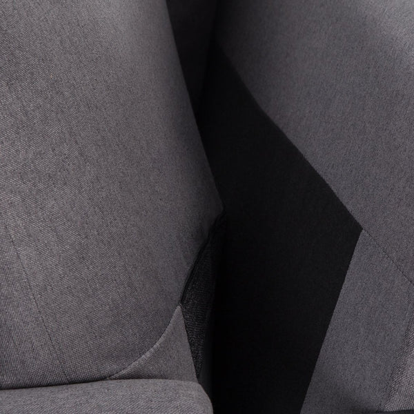 English Elm 26.8 Inch Linen Blend Accent Chair Metal Frame High Density Foam Padded Armchair for Living Room Grey B347P507321