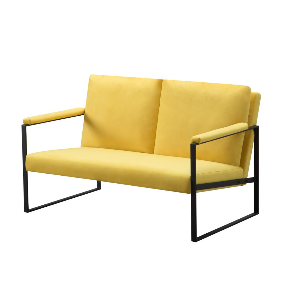 English Elm Loveseat Velvet Two Seat Sofa with Foam Cushions and Washable Cover for Modern Rooms B347P507344