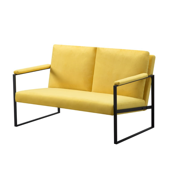 English Elm Loveseat Velvet Two Seat Sofa with Foam Cushions and Washable Cover for Modern Rooms B347P507344