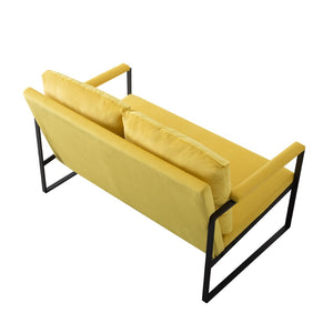 English Elm Loveseat Velvet Two Seat Sofa with Foam Cushions and Washable Cover for Modern Rooms B347P507344